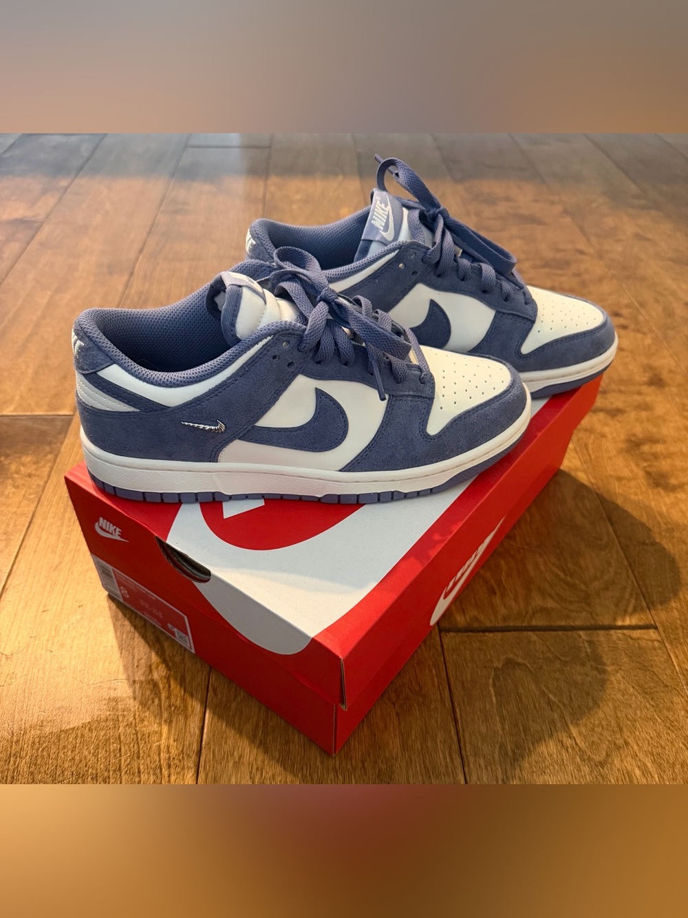 Nike Dunk Low World Indigo Mini Swoosh (Women's) size 8